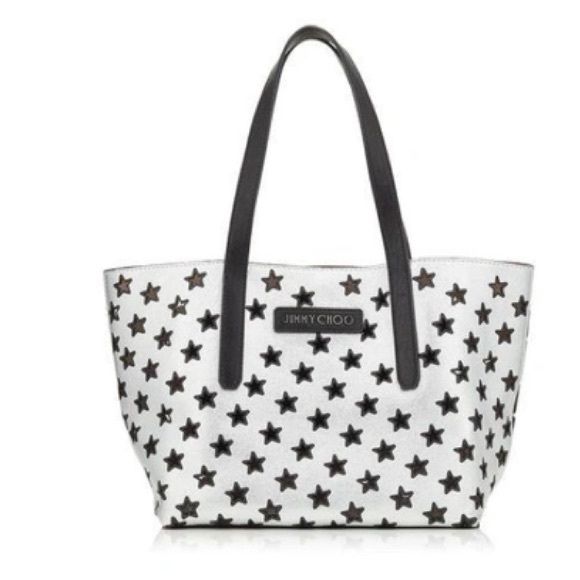Jimmy Choo Handbags - Jimmy choo SOFIA/M NAPPA LEATHER TOTE BAG WITH PERFORATED STARS (NEW)